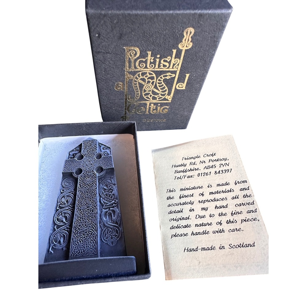 Pictish and Celtic Designs Aberlemno Cross Slab Scotland Sculpture Boxed 3 Inch